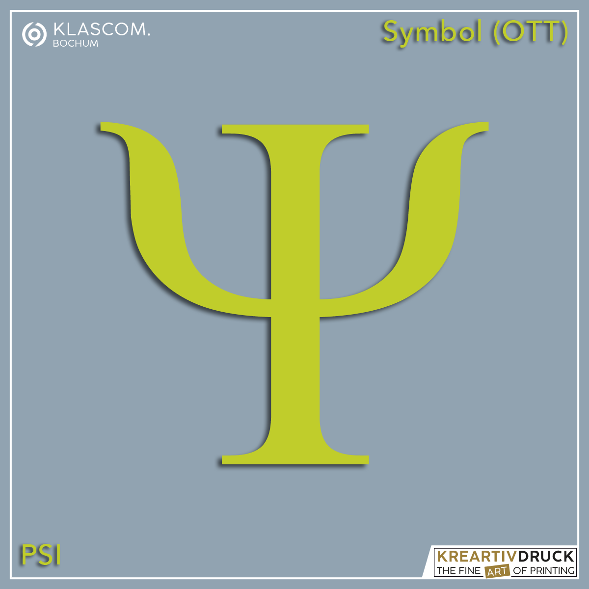 Symbol Psi in Wunschfarbe